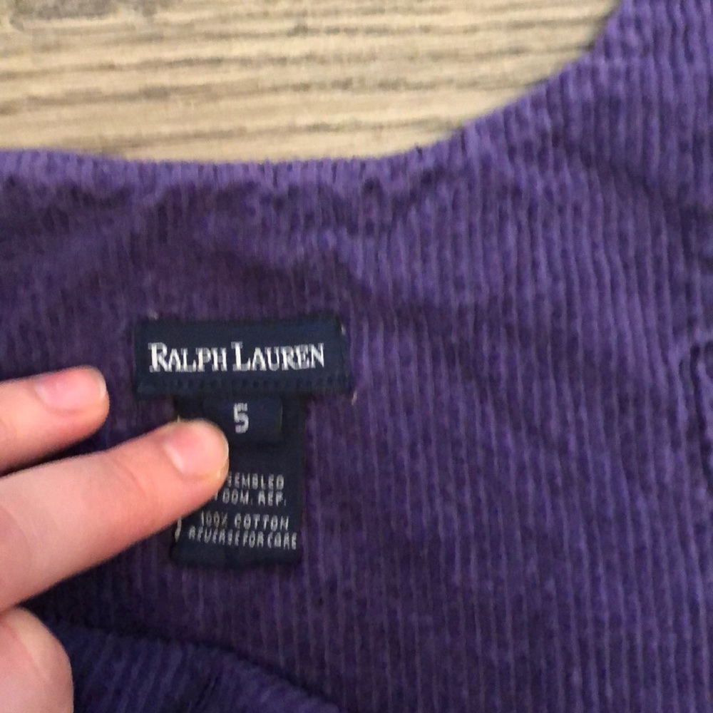 Ralph Lauren 5 T girl cover up purple dress - Picture 4 of 5